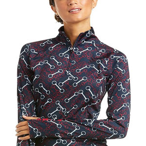 Camisa de equitación para mujer, de verano, hecha a medida, de manga larga, estampada, transpirable, de poliéster/nailon, con logotipo personalizado, marca privada - Product Image 3
