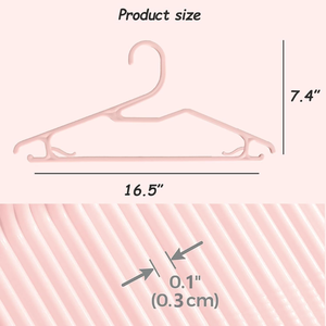 Paquete de 30 perchas de plástico rosa para ropa, blancas, duraderas, antideslizantes, para camisa de adulto, abrigo, vestido, perchas, ahorro de espacio, organizador de guardarropa - Product Image 5