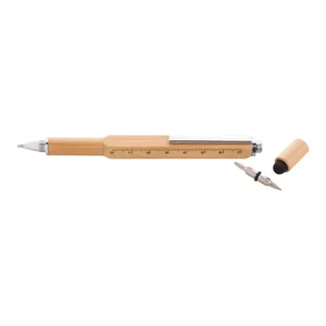 Bolígrafo Promocional Multifuncional de Bambú Tooby, Gadget de Oficina Sostenible y Ecológico - Product Image 1
