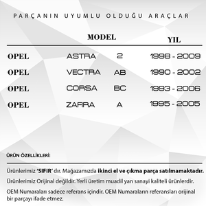 Kit de reparación de llave de apertura de cubierta de rueda para Opel Astra, Vectra, Corsa - Product Image 2
