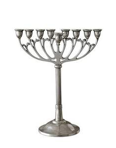 Venta al por mayor estilo minimalista 9 brazos soporte de vela Halloween fiestas de Navidad decoración hecha a mano Menorah soporte de vela para Hanukah - Product Image 3