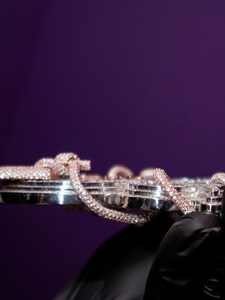 Colgante y Dijes de Plata 925 Personalizados con Diseño Único, Estilo Hip Hop, con Incrustaciones de Moissanita, Letra Personalizada - Product Image 6