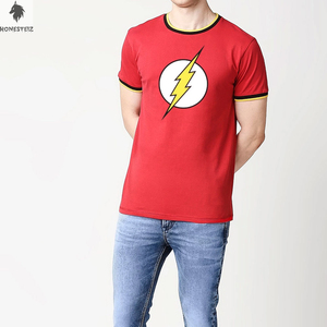 เสื้อยืดผู้ชายผ้าคอตตอน100% คอกลมระบายอากาศสไตล์ฮิปฮอปสีทึบลายย้อมธรรมดา200กรัม - Product Image 3