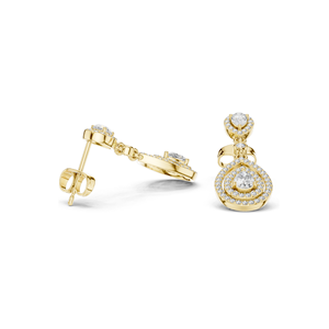 ต่างหูเพชรทรงหยดน้ำ 1.214 กะรัต สำหรับผู้หญิง ความใส VVS-VS EF ทอง 18KT, 14KT, 10KT และเงิน 925 สีโรสโกลด์, สีเหลือง, สีขาว - Product Image 5
