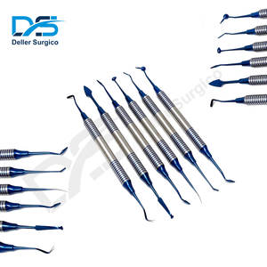 Lot de 6 instruments de placement en composite dentaire en acier inoxydable sculpté à la main blanc Kit de dentisterie manuelle - Product Image 2