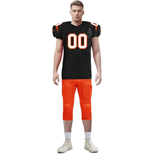 Uniforme de football américain pour adultes en gros, col en V, ajusté, en sergé, taille plus, séchage rapide, respirant - Product Image 5