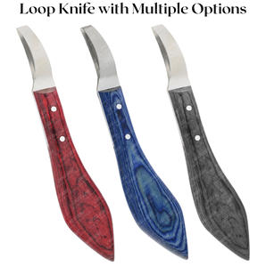 Cuchillo de bucle de recorte de caballo personalizado, cuchillo de pezuña de bucle de doble filo extra afilado, eliminación veterinaria del exceso de suela y trabajo detallado - Product Image 5