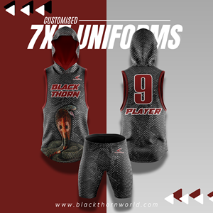 Ensembles d'uniformes de football américain 7x7 personnalisés par sublimation professionnelle, sweat à capuche/fabricants de football américain, Spandex/Polyester - Product Image 2