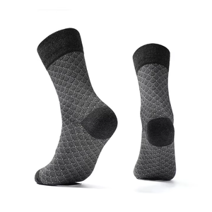 Crew <b>Socks</b> <b>Wool</b> Nylon Argyle Pattern Breathable Casual Adult Autumn Knitted Standard Thickness - Product Image 2