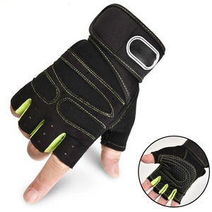 Guantes de gimnasio de cuero de neopreno de medio dedo para hombre, accesorio de Fitness transpirable cómodo para ciclismo, levantamiento de pesas, diseño personalizado - Product Image 4