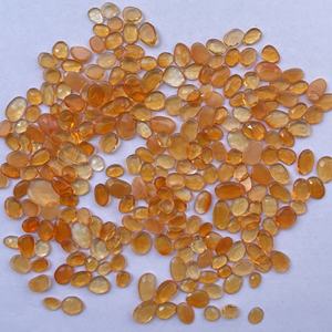 8mm 10mm naturel Orange mexicain opale de feu pierre à facettes Polki tranche pierre précieuse en vrac Semi précieuse pour la fabrication de bijoux colliers - Product Image 1