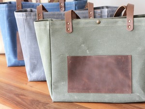 Bolso de mano clásico de lona encerada con correas de cuero Hecho a mano Durable Elegante Gran capacidad Trabajo Viajes Shopper 2017 - Product Image 5