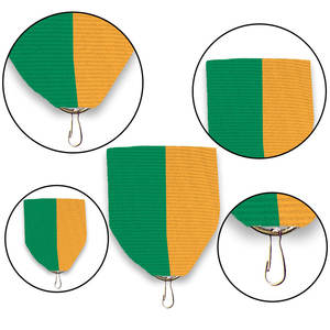 Cintas de doble cara Grosgrain 100% Cinta de poliéster Drape Gold & Green - Product Image 1