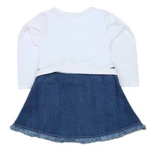 Robe à manches longues pour filles - Blanche - Product Image 4