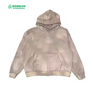 Sweat à capuche unisexe personnalisé en molleton de coton avec fermeture éclair, haute qualité, respirant, séchage rapide, imprimé pour l'hiver - Product Image 4