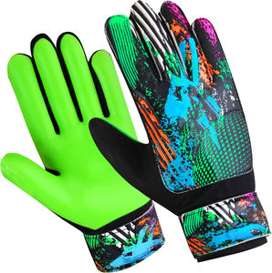 Gants de gardien de but de football en cuir respirant pour l'extérieur, disponibles dans toutes les couleurs, avec double protection du poignet - Product Image 1