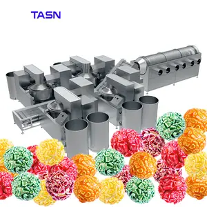 산업 팝콘 선 포장을 가진 대중 음악 옥수수 분첩 생산 기계 큰 팝콘 제작자를 만드는 완전히 자동적인