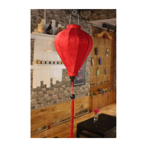 Linterna de seda colgante iluminada plegable de gran oferta con linternas de tela de seda de bambú tradicional vietnamita de alta calidad para Festival - Product Image 1