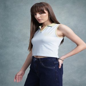 Camisetas Polo estampadas lisas de alta calidad para mujer, ropa al por mayor de primera calidad, Camiseta ajustada con cuello polo de algodón hecha en la India - Product Image 3