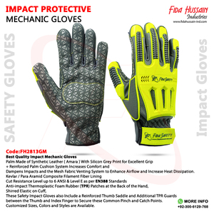 Nouveaux gants de travail anti-impact TPR résistants aux coupures en cuir gants de sécurité utilisation quotidienne en extérieur fabriqués au Pakistan - Product Image 6