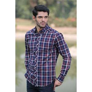 Chemise décontractée pour homme JAMES avec logo personnalisé, 100% coton, manches longues, tissu popeline, design à carreaux, taille XL - Fournisseur ODM - Product Image 3