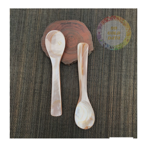 ช้อนเปลือกหอยธรรมชาติและเครื่องใช้บนโต๊ะอาหารไข่มุกสำหรับผู้ซื้อชายฝั่งและคอลเลกชันห้องครัวทำมือสั่งจำนวนมาก - Product Image 4