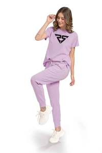 Stylish Jogger Suits Women Two Piece <b>Tracksuit</b> Manufacturer <b>Pink</b> <b>Tracksuit</b> half saleeve Sets Women's Clothing - Product Image 3