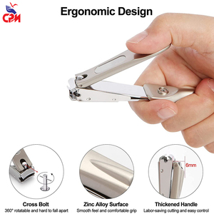 Coupe-ongles ergonomique en acier inoxydable, coupe-ongles professionnel, outil de toilettage portable, adapté aux voyages - Product Image 6