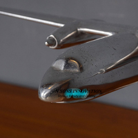 Modèle d'avion de passagers Silver Classics Friendship Century en aluminium poli, avion vintage, objet de collection Art Déco