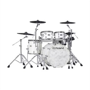 Batería Electrónica Roland V-Drums Acoustic Design Kit, Acabado Blanco, Profesional para Juegos y Exhibición, V.6 Plus/Max, Aluminio - Product Image 1