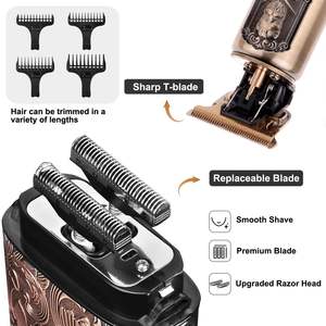 Afeitadora Eléctrica Recargable, Recortadora de Barba para Hombres, Afeitadora de Precisión, Cortadora de Pelo para Cara y Cuerpo, Kit Inalámbrico - Product Image 2