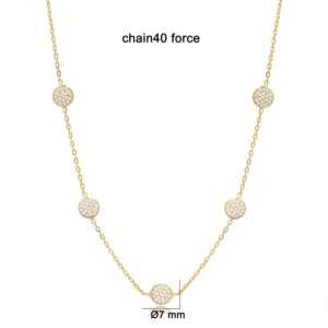 Collar con Colgante de Zirconia Brillante de Diseño Redondo para Mujer, Joyería Turca Hecha a Mano al por Mayor en Plata de Ley 925 - Product Image 3