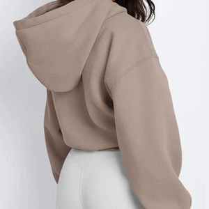 เสื้อกันหนาวมีฮู้ดด้านหน้าขนแกะเป็นมิตรต่อสิ่งแวดล้อม, เสื้อมีฮู้ดแฟชั่นสตรีทสวมใส่สบาย - Product Image 6