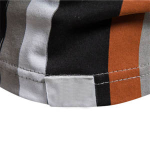 2024, camisetas de verano para hombres, cuello redondo, manga corta, corte ajustado, lona transpirable, rayas, estampado 3D, diseño elegante, venta al por mayor - Product Image 5