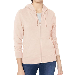 Sudaderas con Cremallera para Mujer, de Poliéster/Algodón, Tejidas, de Invierno, con Logotipo Personalizado en la Parte Delantera, Ropa Urbana, Ligeras y de Secado Rápido - Product Image 1