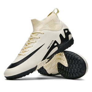Football <strong>Shoes</strong> High Mid-top Lace up Soccer <strong>Futsal</strong> Football Boots AG HG TF Boy's Girls' Men's Women's Adult Children's Slip - Product Image 2