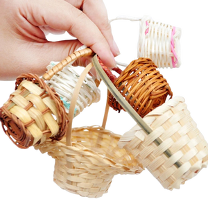 Giỏ Sản Phẩm Bán Chạy Nhất Đồ Chơi Nhà Bếp Mini Giỏ Quà Tặng Thu Nhỏ Bằng Tre Đồ Chơi Trẻ Em Dệt Đồ Chơi Giáo Dục Trẻ Em - Product Image 1