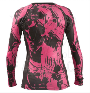 เสื้อแรชการ์ดสำหรับกิจกรรมกลางแจ้งทำจาก100% สแปนเด็กซ์/ โพลีเอสเตอร์สำหรับผู้หญิงสำหรับใส่ทำกิจกรรมกลางแจ้งพิมพ์โลโก้ได้ตามต้องการ - Product Image 3