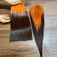 Extensions de cheveux Remy vietnamiens à dentelle transparente couleur tendance, doux, naturels, bouclés à l'italienne, style vague naturelle, double closure