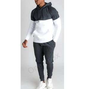 Wholesale Men 100% Cotton <b>Running</b> Training Tracksuits Breathable Warm <b>Hoodie</b> Sweatpants 2 Piece Set Men's Casual Wear - Product Image 5