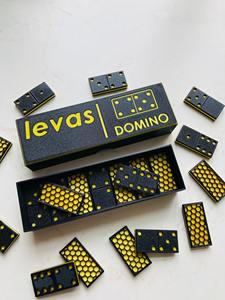 Ensemble de dominos standard classique de 28 carreaux avec incrustation d'os Double pour les jeux de famille boîte en bois dominos personnalisés - Product Image 6