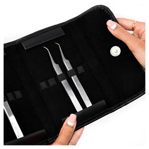 Étui à pinces à cils en similicuir personnalisable de haute qualité, étui de rangement portable, organiseur pour pinces à cils - Product Image 2