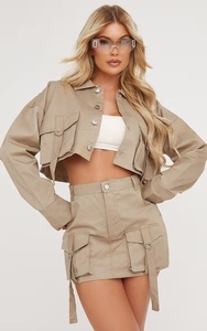 Chaquetas de Exterior de Color Sólido, Cortavientos con Capucha, Estilo Cargo, Multibolsillos, Tops Casuales, Venta al Por Mayor Directa de Fábrica, OEM Personalizado - Product Image 4