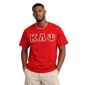 Chemise Premium Kappa Alpha Psi Krimson Chenille Letter, Taille Authentique, Mélange de Coton de Haute Qualité, Broderie, Vêtement de Fraternité Grecque - Product Image 1