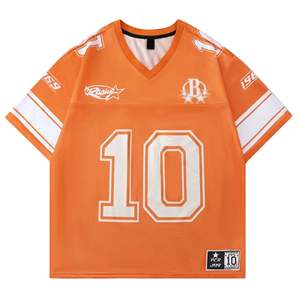 Maillot de football américain rétro en maille sublimée 100% polyester au design unique avec nom et numéro de joueur d'équipe nationale personnalisés - Product Image 1