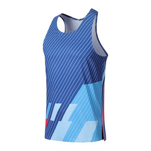 Camiseta sin mangas ligera de cuello redondo para hombre, chaleco deportivo personalizado, camiseta de entrenamiento con tejido de punto transpirable, estilo informal sin mangas - Product Image 2