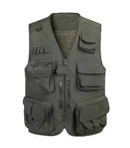 Chaleco de carga utilitario informal para hombre para trabajo de verano al aire libre foto pesca Safari calidad chaleco botón servicio OEM disponible - Product Image 5