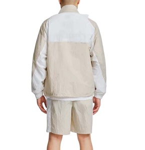 Veste coupe-vent pour homme en nylon imprimé rétro à blocs de couleur, fermeture éclair personnalisée OEM, qualité supérieure pour l'été - Product Image 6