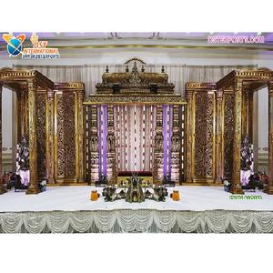 Escenario Tradicional para Bodas Tamilas, Estilo Manavarai del Sur de la India, Mandap Grande y Elegante para Bodas, Manavarai Nueva York - Product Image 1