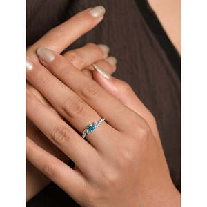 NOVAMART Fine Buy Premium 925 Pure Sterling Silver <b>Rings</b> for Women Rhodium Plated with <b>Diamond</b> Statement Men's <b>Ring</b> Jewelry Whol - Product Image 4